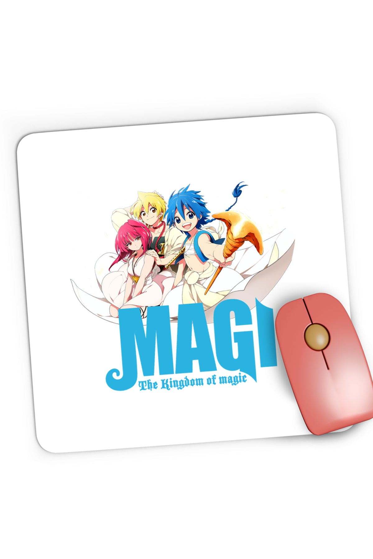 Mousepad Gaming Magi The Labyrinth of Magic Protagonists Group Flying Carpet, 21x19 cm
