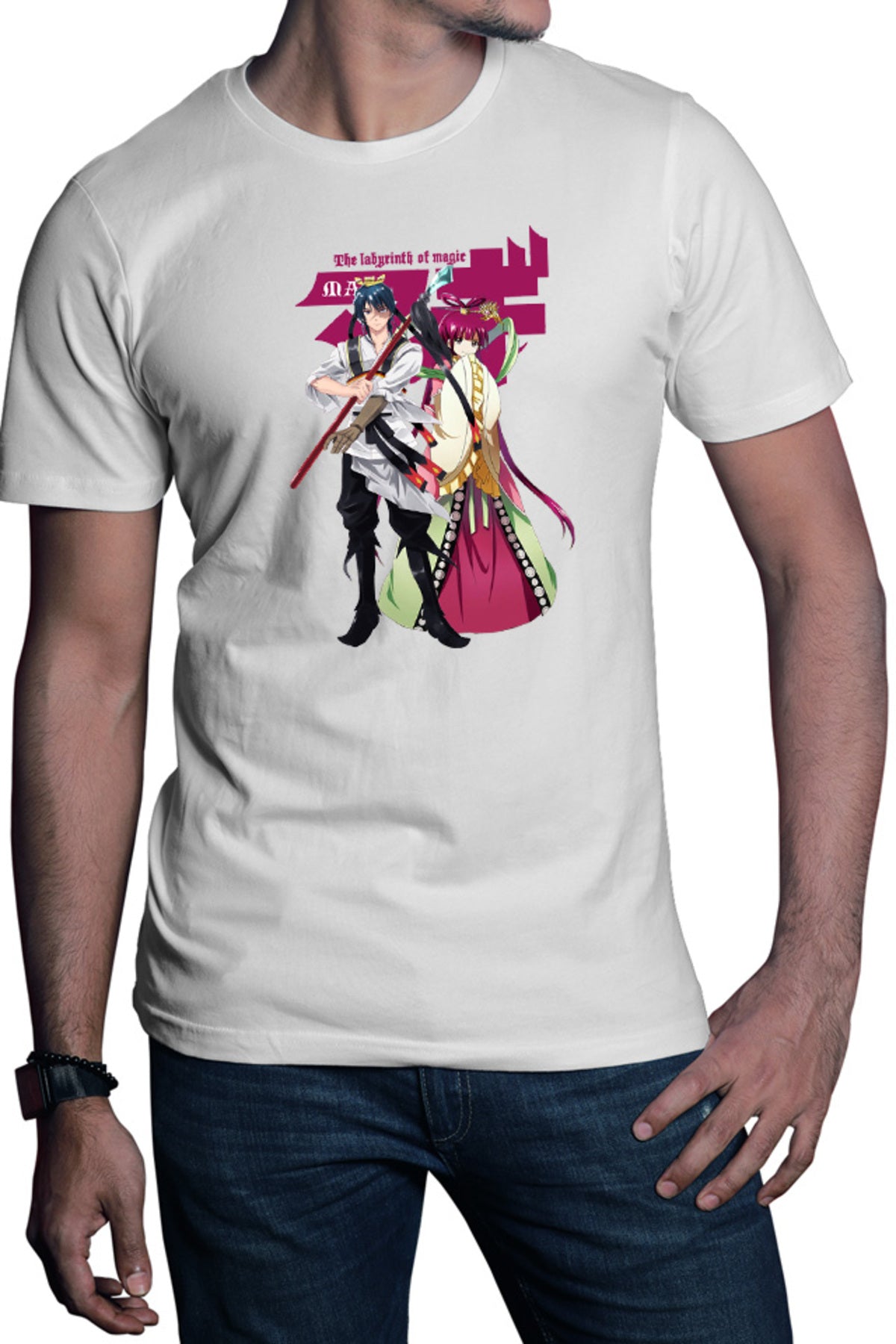 Tricou barbati Magi The Labyrinth of Magic Kougyoku Queen Hakuryuu Guardian