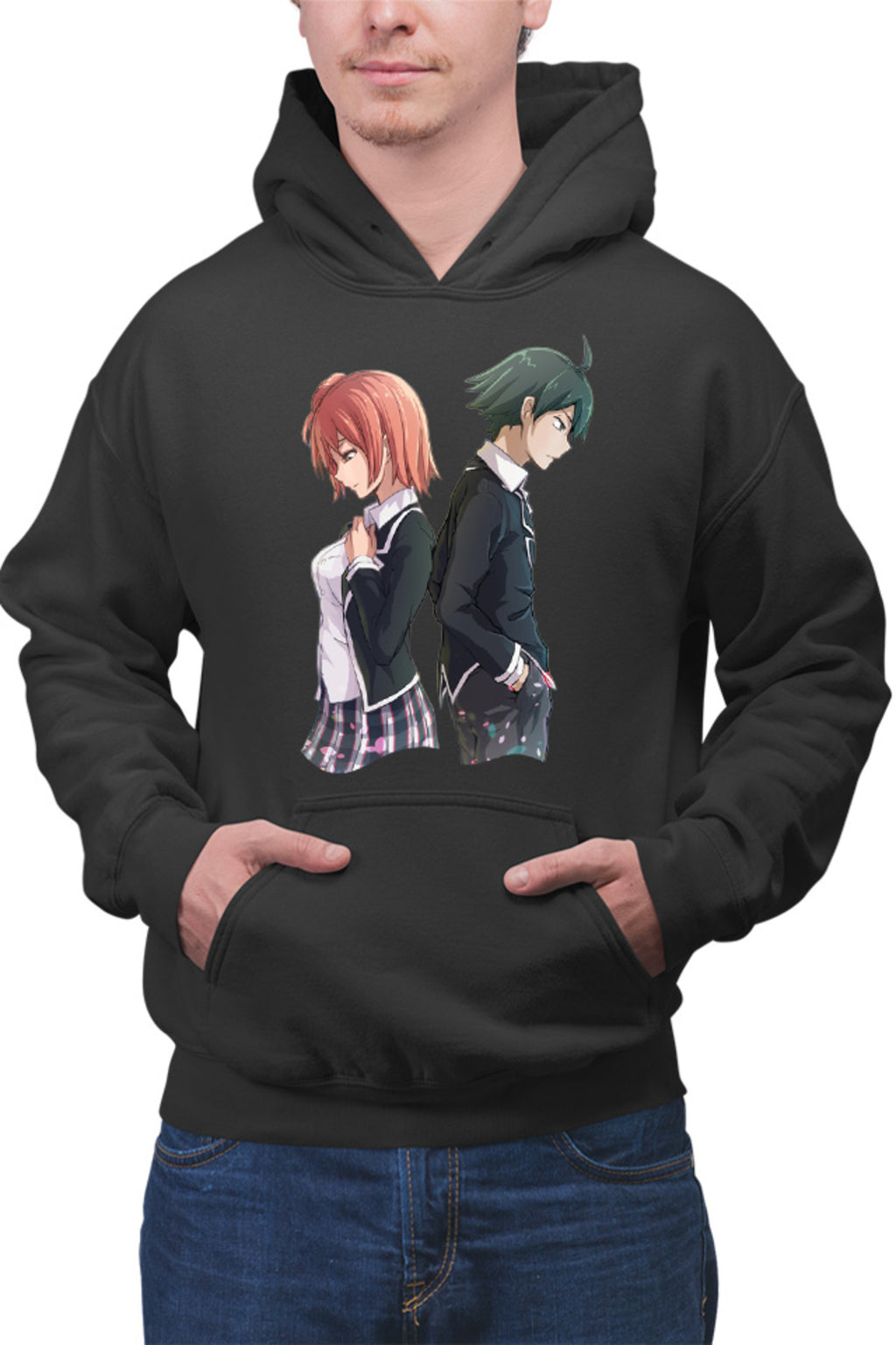 Hanorac barbati OreGairu Hikigaya Yuigahama Yui Schoolmates Friends
