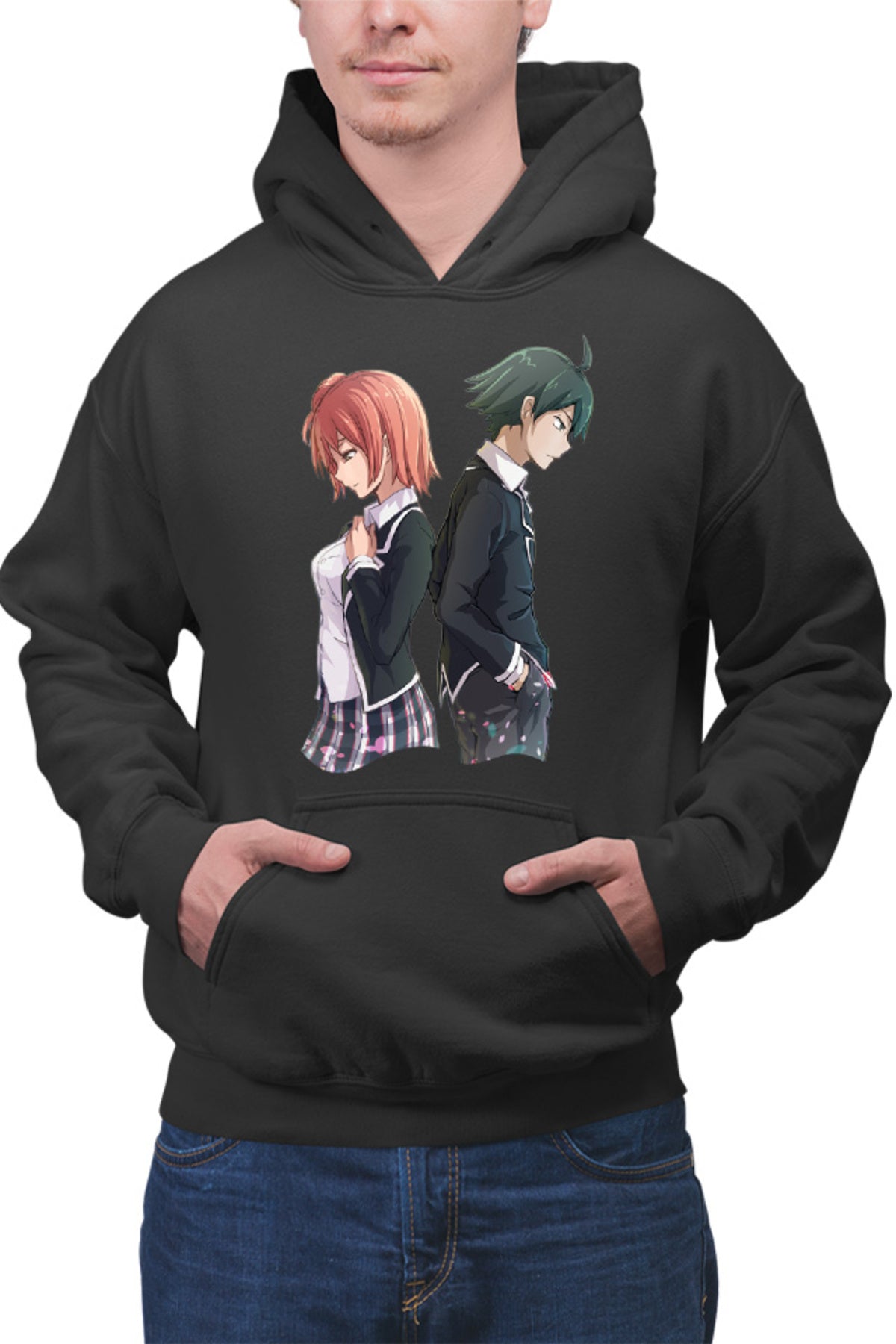 Hanorac barbati OreGairu Hikigaya Yuigahama Yui Schoolmates Friends