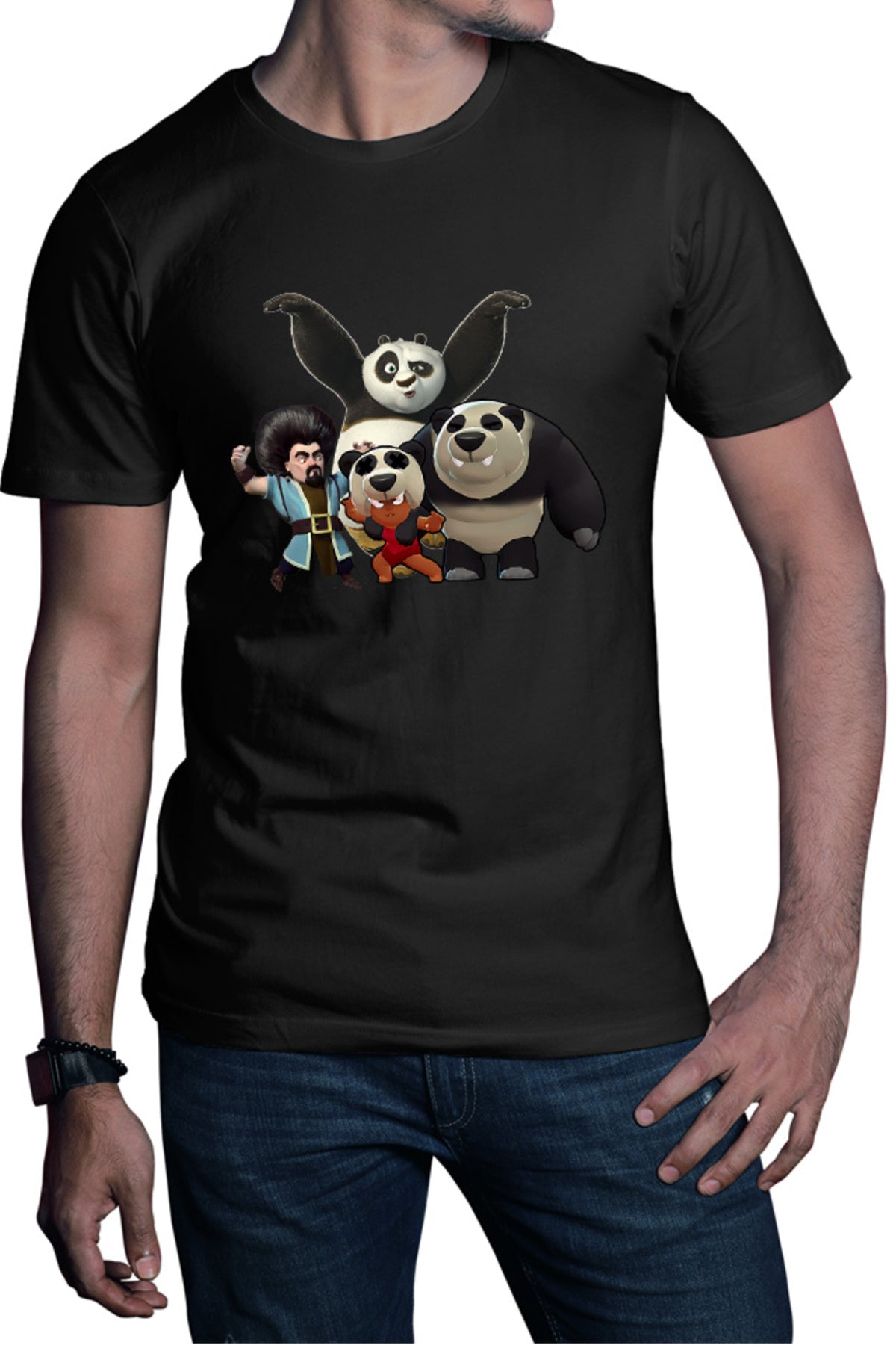 Tricou barbati Brawl Stars Panda Arena Kung Fu Clash Royale Supercell