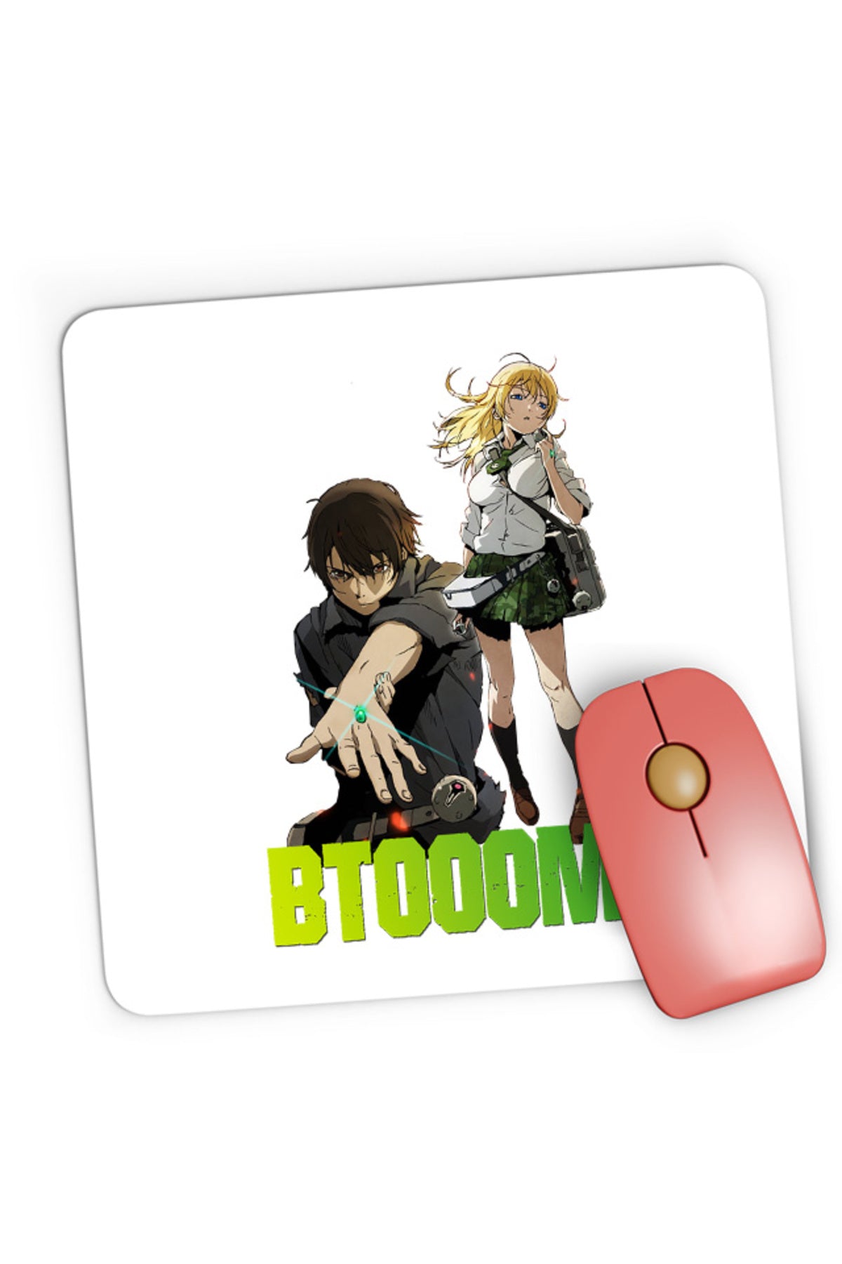 Mousepad Gaming Btooom! Sakamoto Ryouta Himiko Team Junya Inoue Combat Arms, 21x19 cm