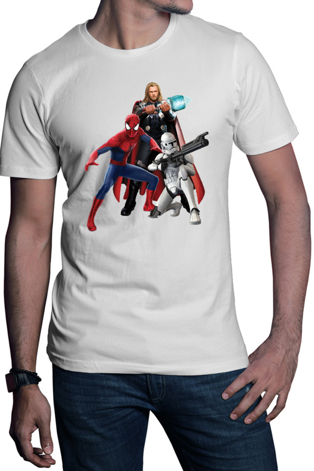 Tricou barbati Star Wars Spiderman Thor Marvel Clone Trooper