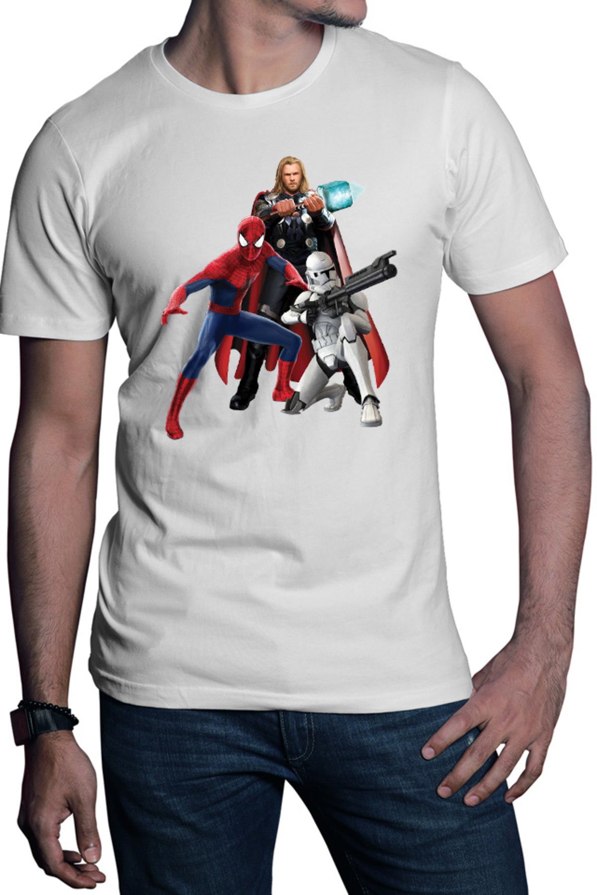 Tricou barbati Star Wars Spiderman Thor Marvel Clone Trooper