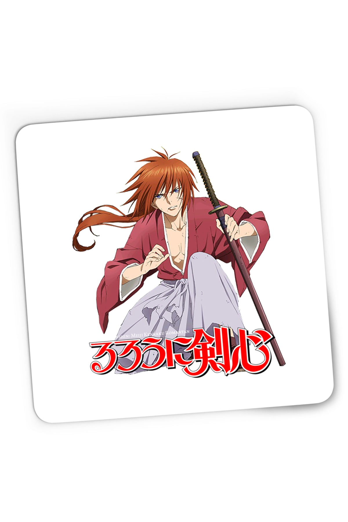 Mousepad Gaming Rurouni Kenshin Sword Sit Meiji Swordsman Romantic Story, 21x19 cm