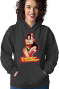 Hanorac dama Wonder Woman Red Lady Cartoon English Power Star