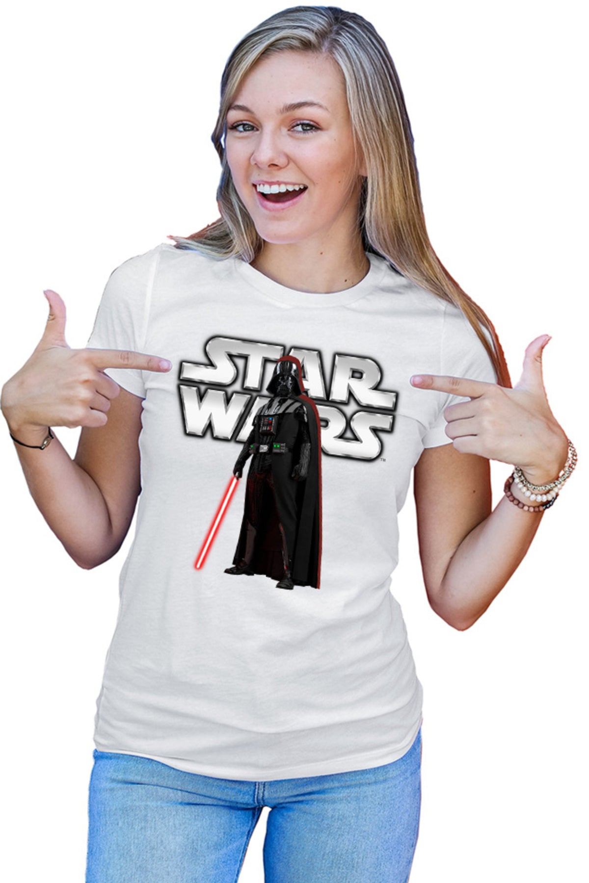 Tricou dama Star Wars Darth Vader Laser Jedy Action Anakin