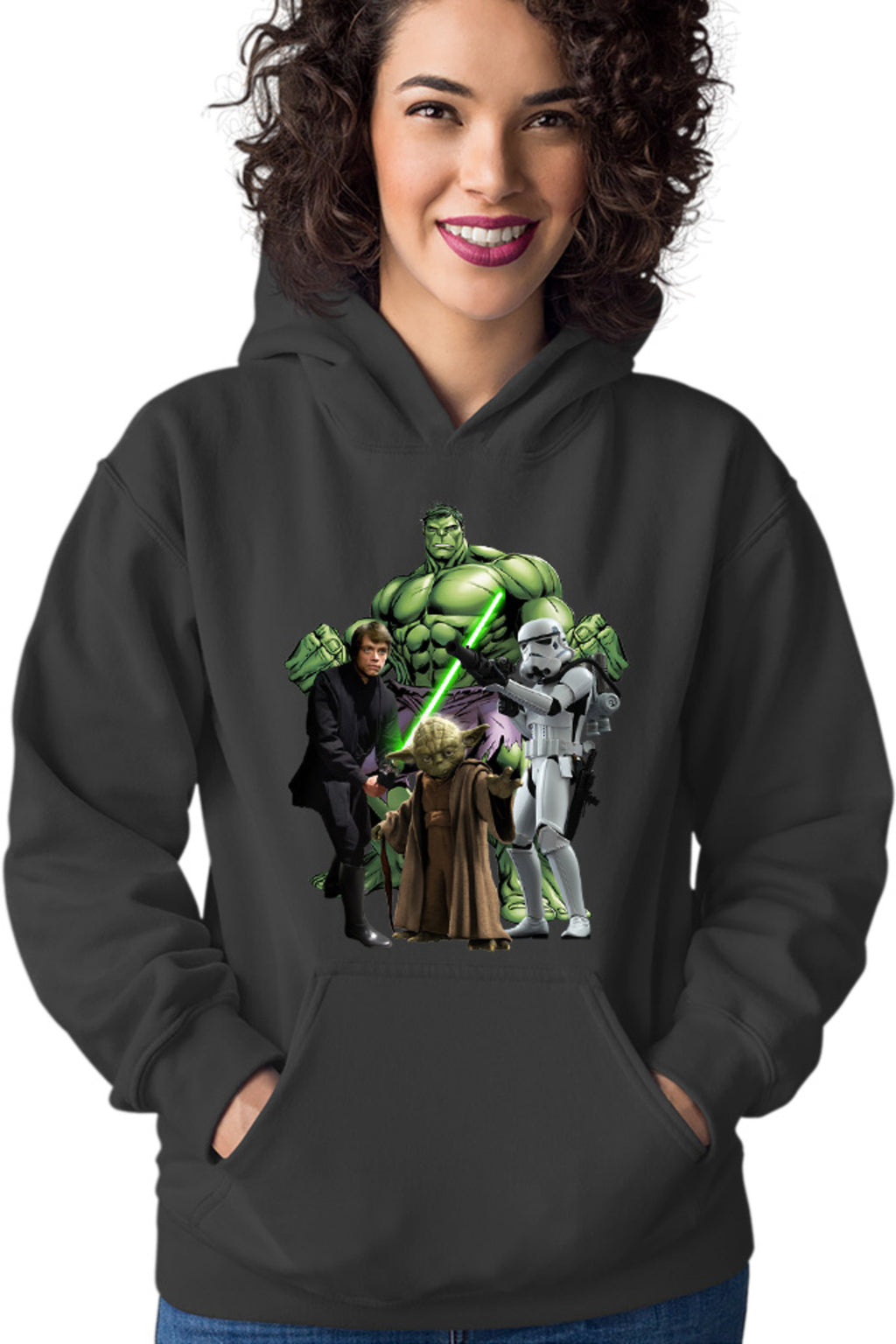 Hanorac dama Star Wars Luke Skywalker Incredible Hulk Jedi Yoda