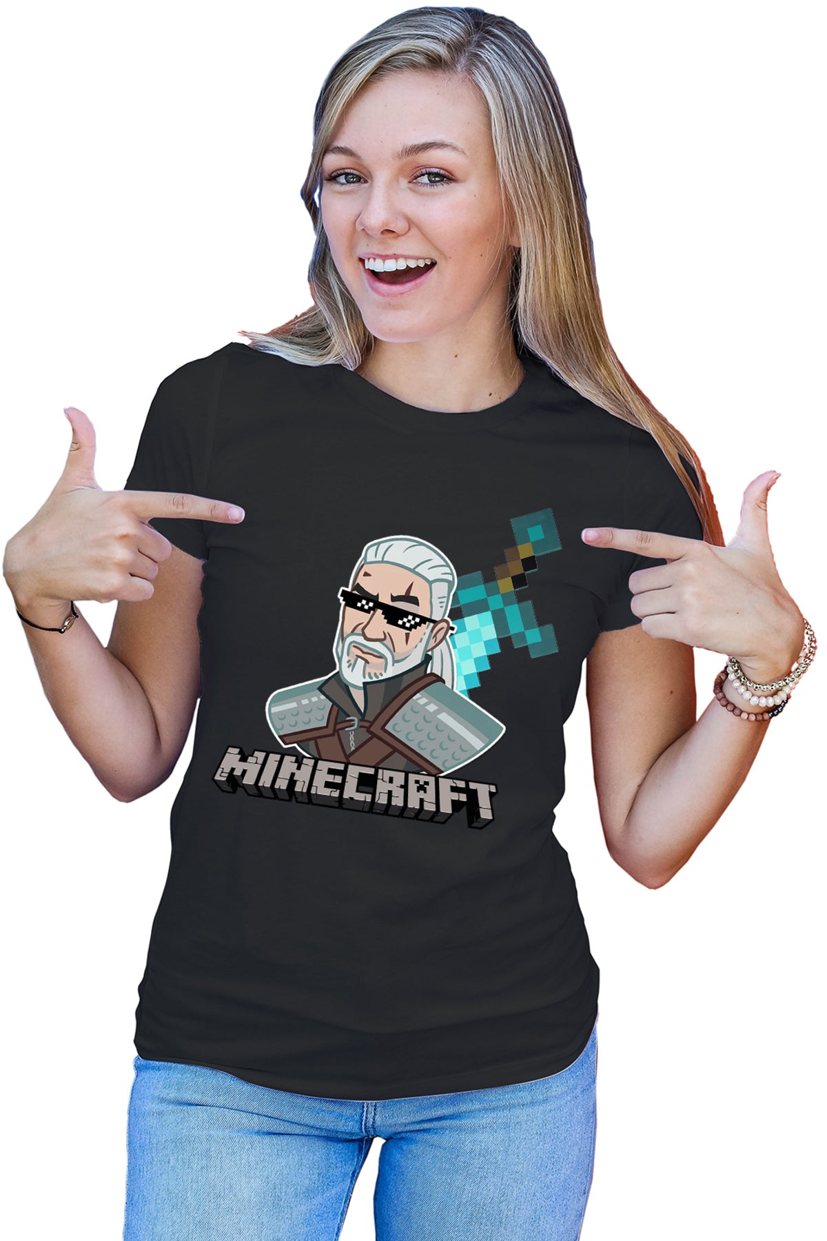 Tricou dama The Witcher Minecraft Mcskins Optifine Aternos