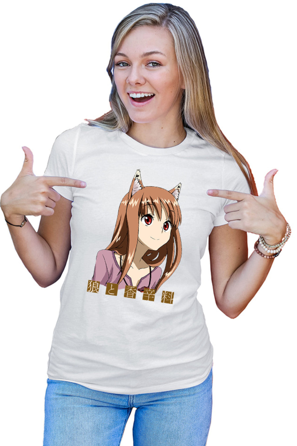 Tricou dama Spice And Wolf Holo Small Fox Furry Funimation