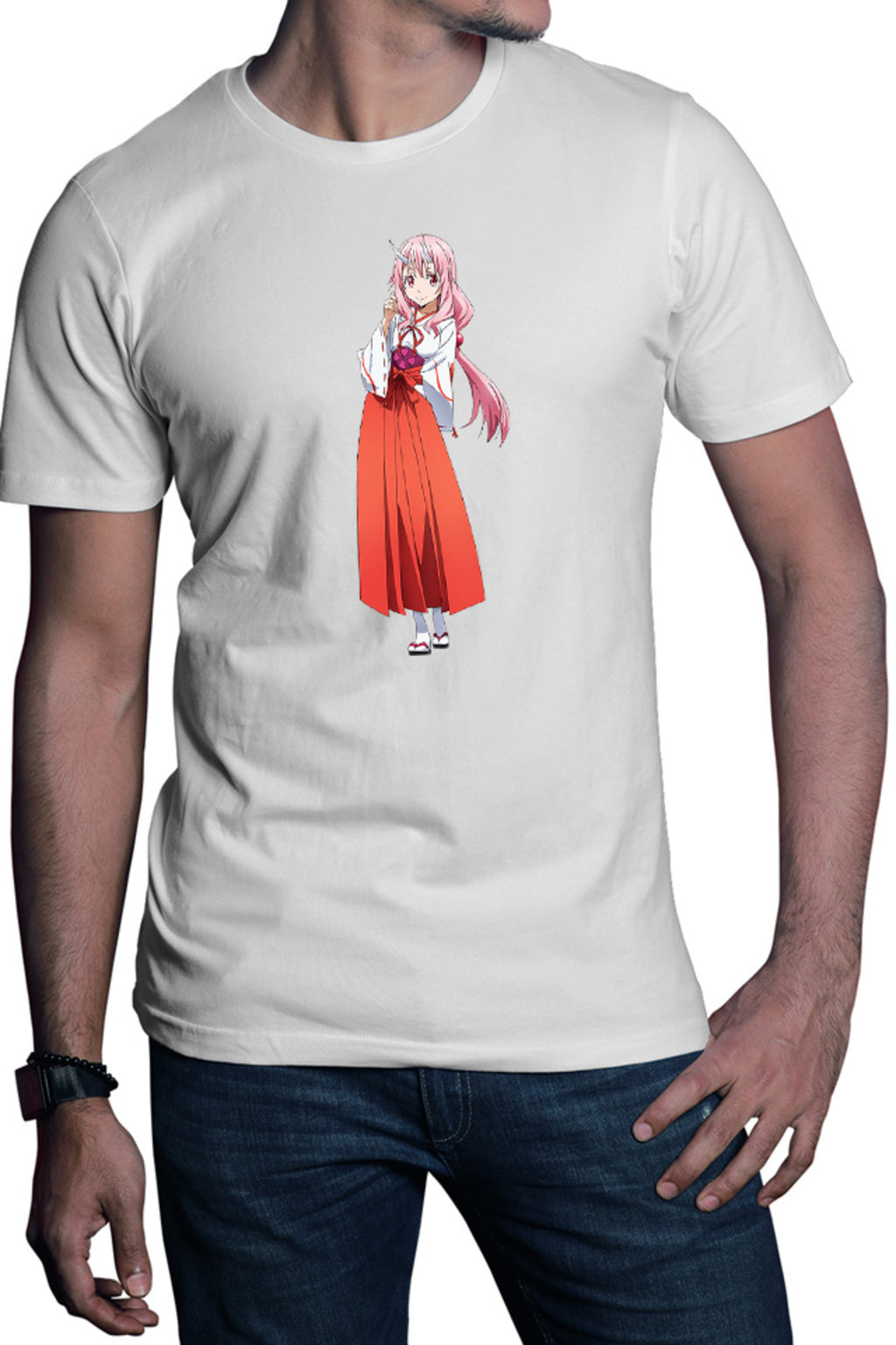 Tricou barbati That Time I Got Slime Isekai Shuna Shrine Maiden
