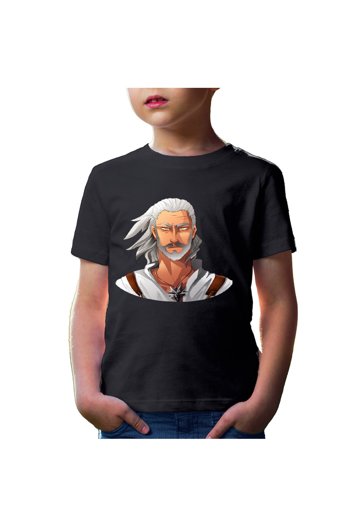 Tricou copii The Witcher Geralt of Rivia Minecraft Tlaucher