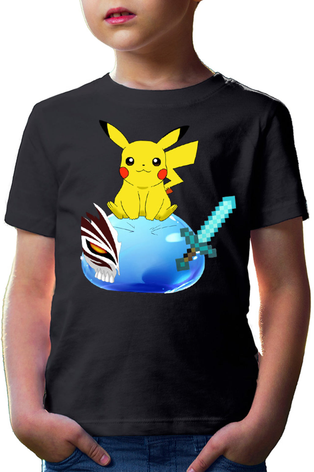 Tricou copii TenSura Slime Isekai Pikachu Ichigo Ghoul Minecraft