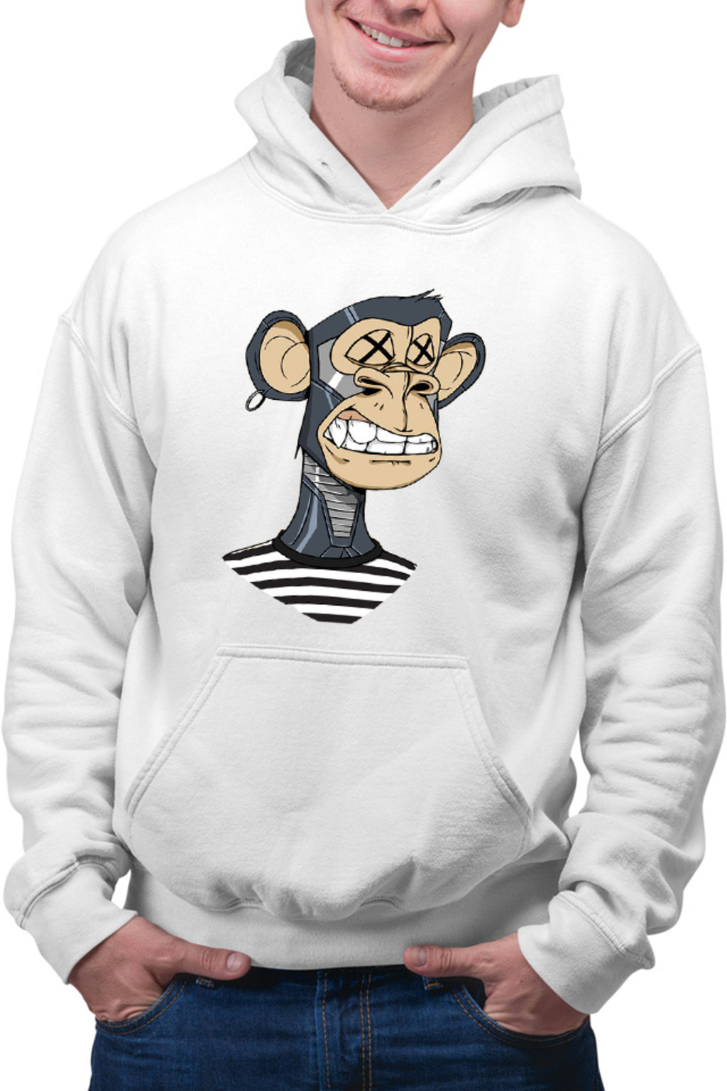 Hanorac barbati NFT Monkey Currency Money Trend Animal