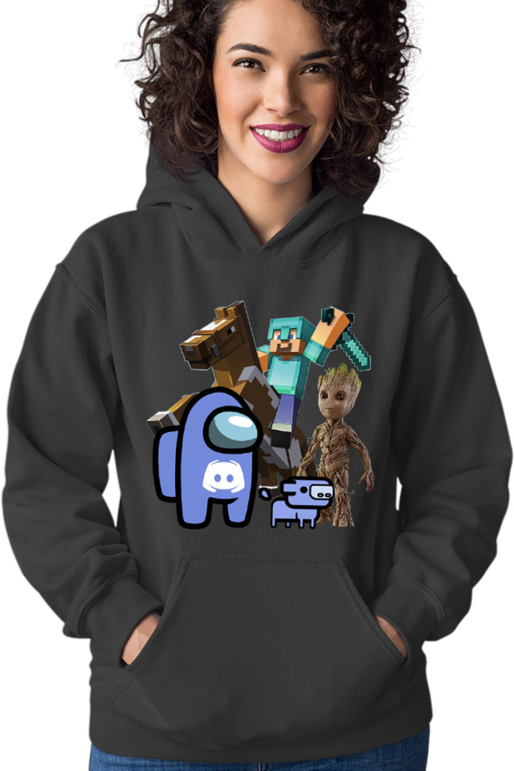 Hanorac dama Among Discord Baby Groot Minecraft Diamond Sword
