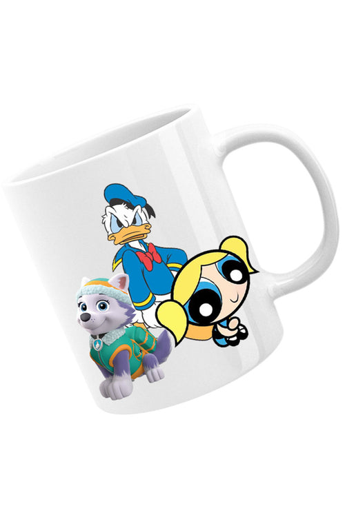 Cana Donald Duck Powerpuff Girls Bubble Paw Power Husky Dog, alba, 330 ml