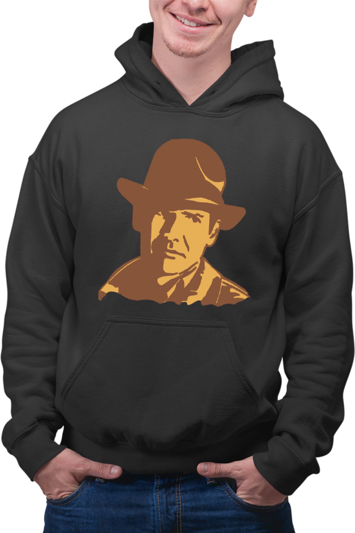 Hanorac barbati Indiana Jones Portret Art Wolfgang Hohlbein