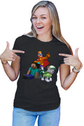 Tricou dama Brawl Stars Player Minecraft Diamond Cube Paw Patrol Rocky