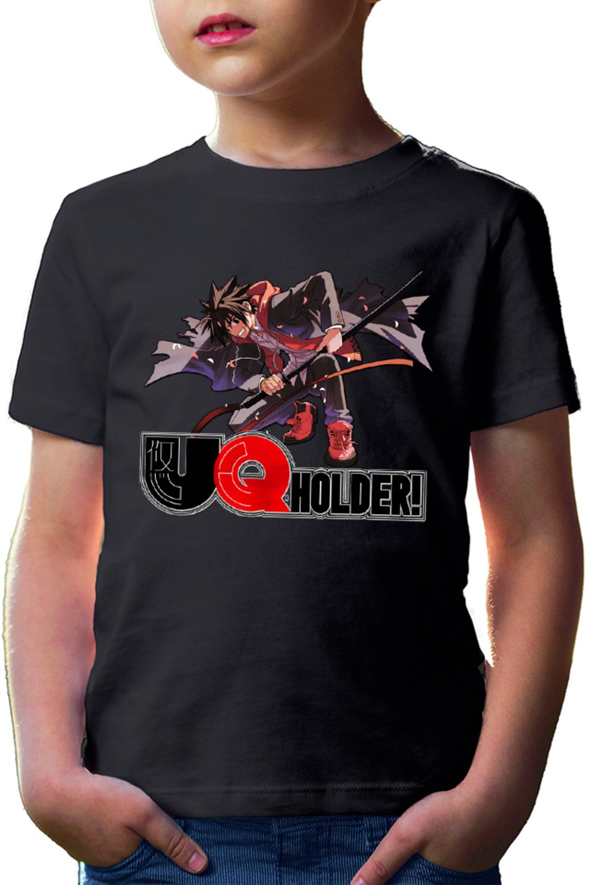 Tricou copii UQ Holder Touta Samurai Katana Jump Fight Japan