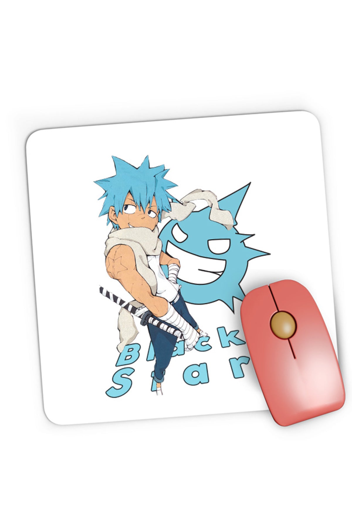 Mousepad Gaming Soul Eater Black Star Spirit Deseneanime Anime Manga, 21x19 cm