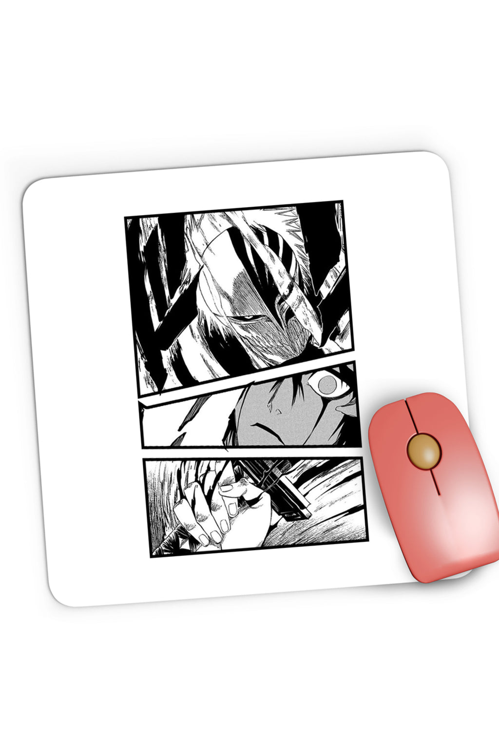 Mousepad Gaming Bleach Ichigo Kurosaki Rukia Psiho, 21x19 cm