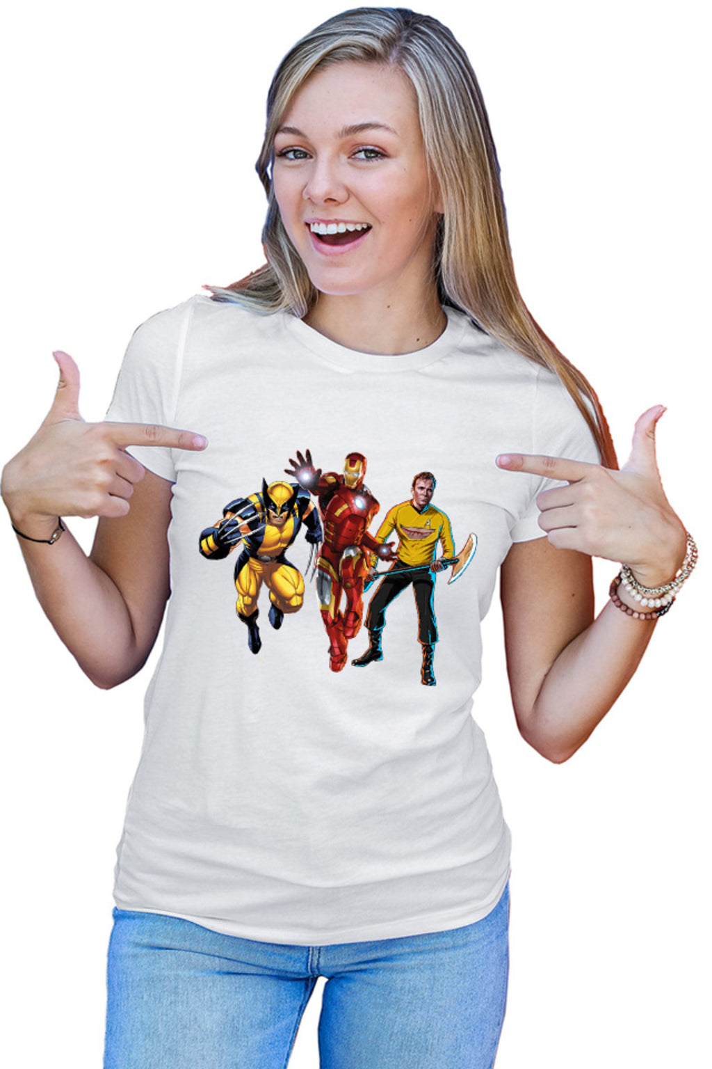 Tricou dama Ironman Star Trek Wolverine Universe DC