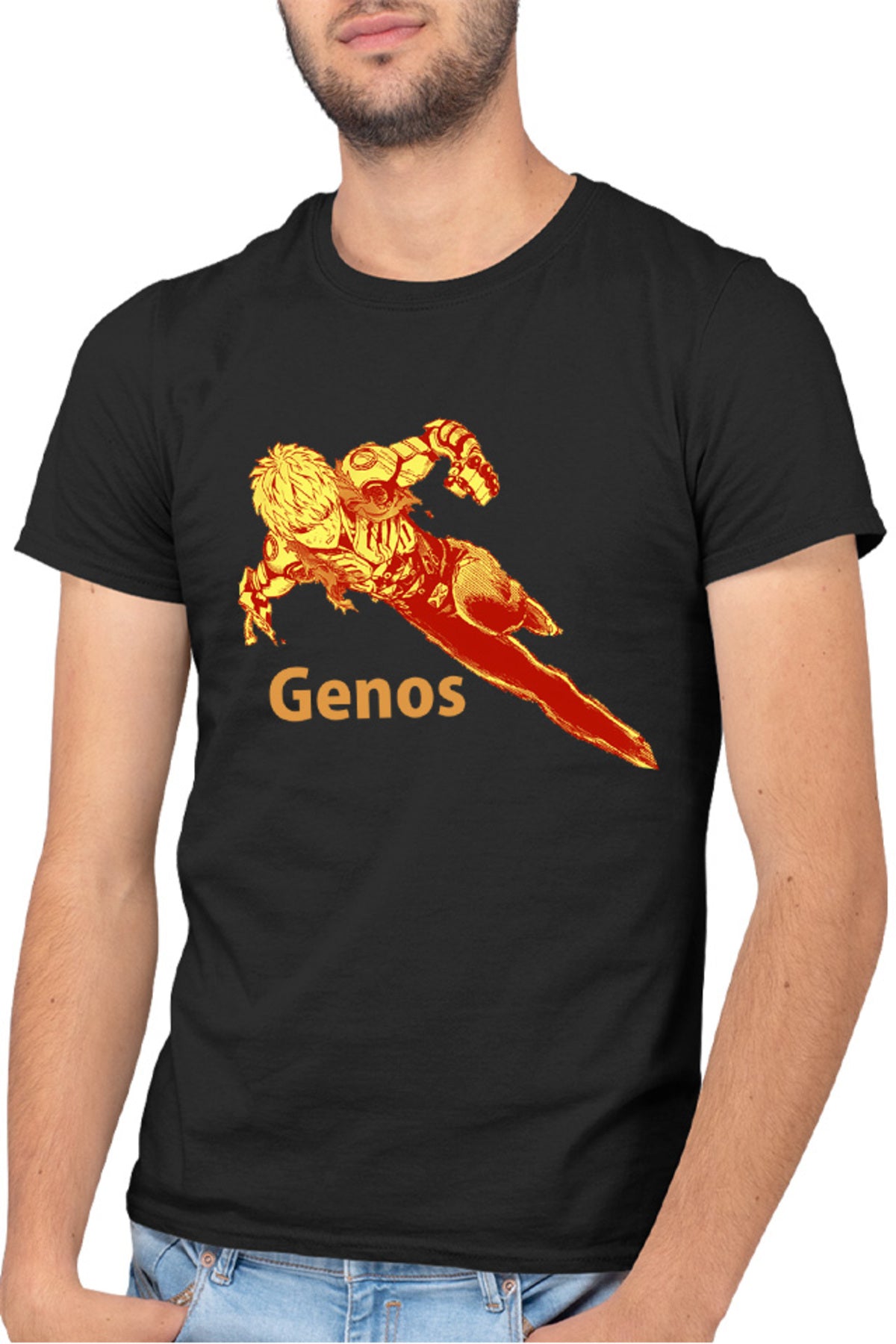 Tricou barbati One-Punch Man Genos Robot Android Super Powers