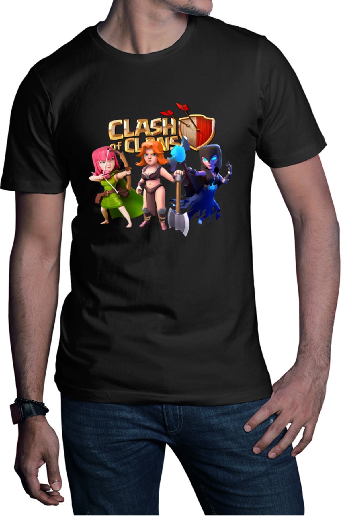 Tricou barbati Clash of Clans Archer Mage Fighter Rage Supercell