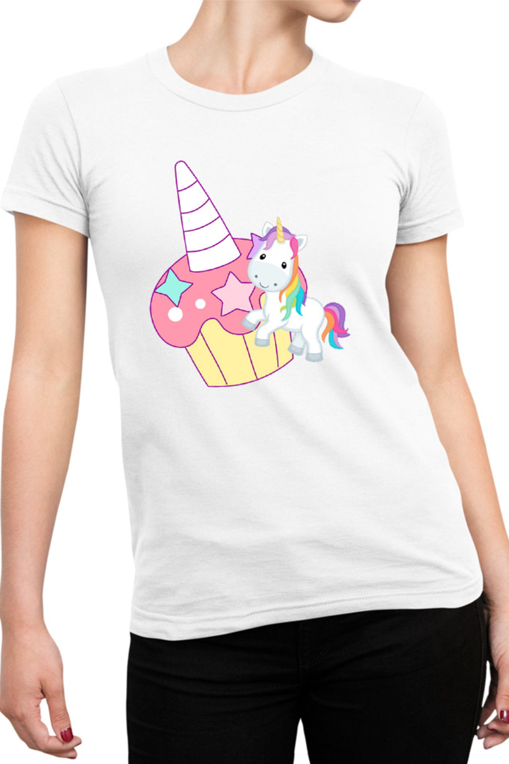 Tricou dama Unicorn Squad Muffin Colorful Luck