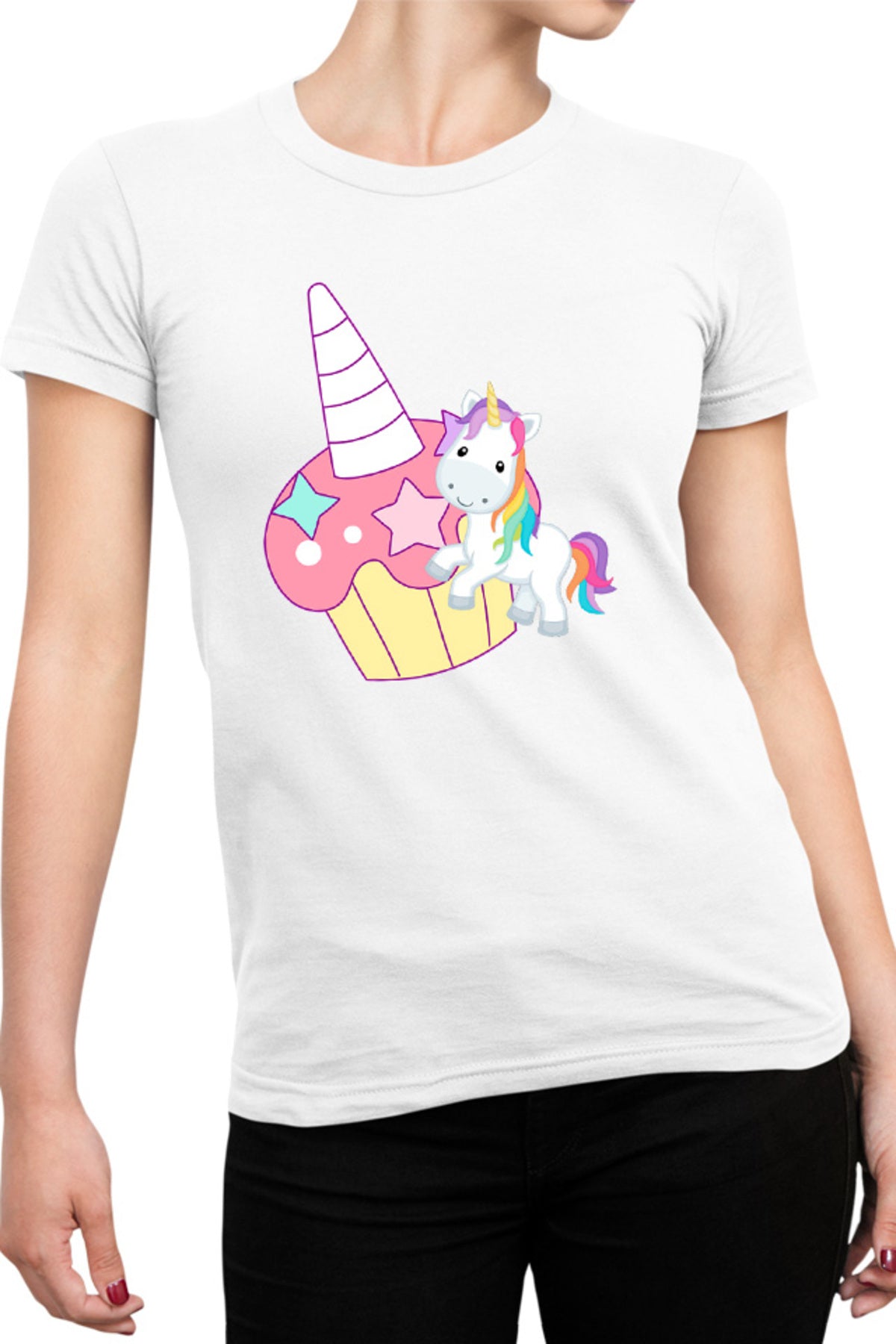 Tricou dama Unicorn Squad Muffin Colorful Luck