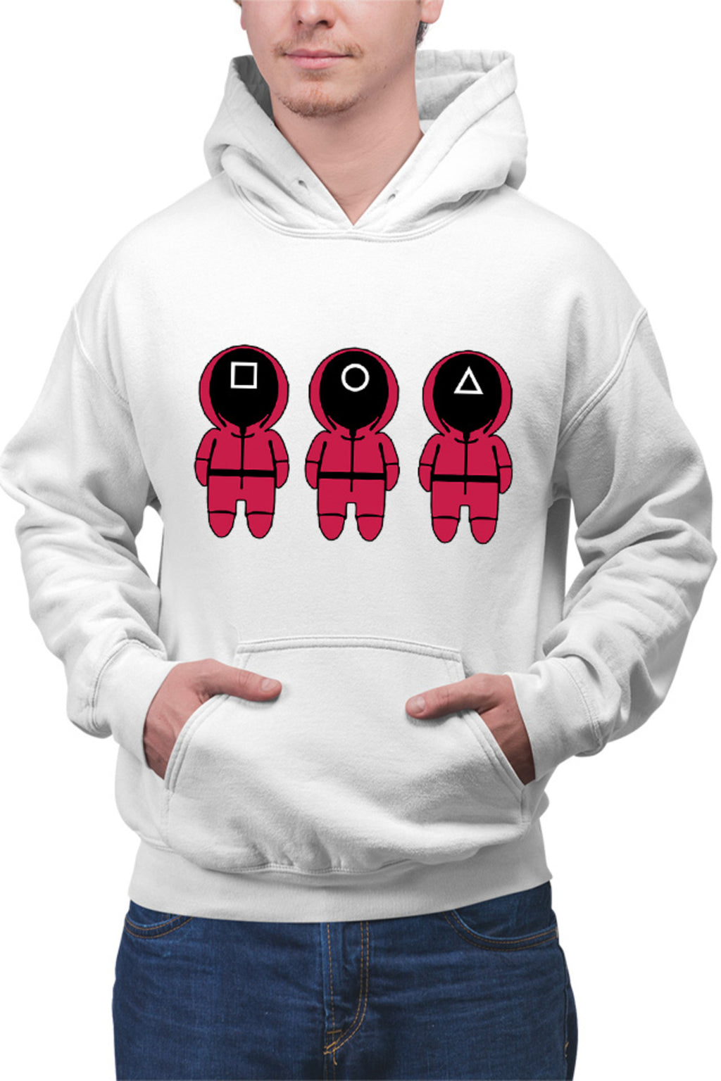 Hanorac barbati Squid Game Chibi Concelor Testers Strategy