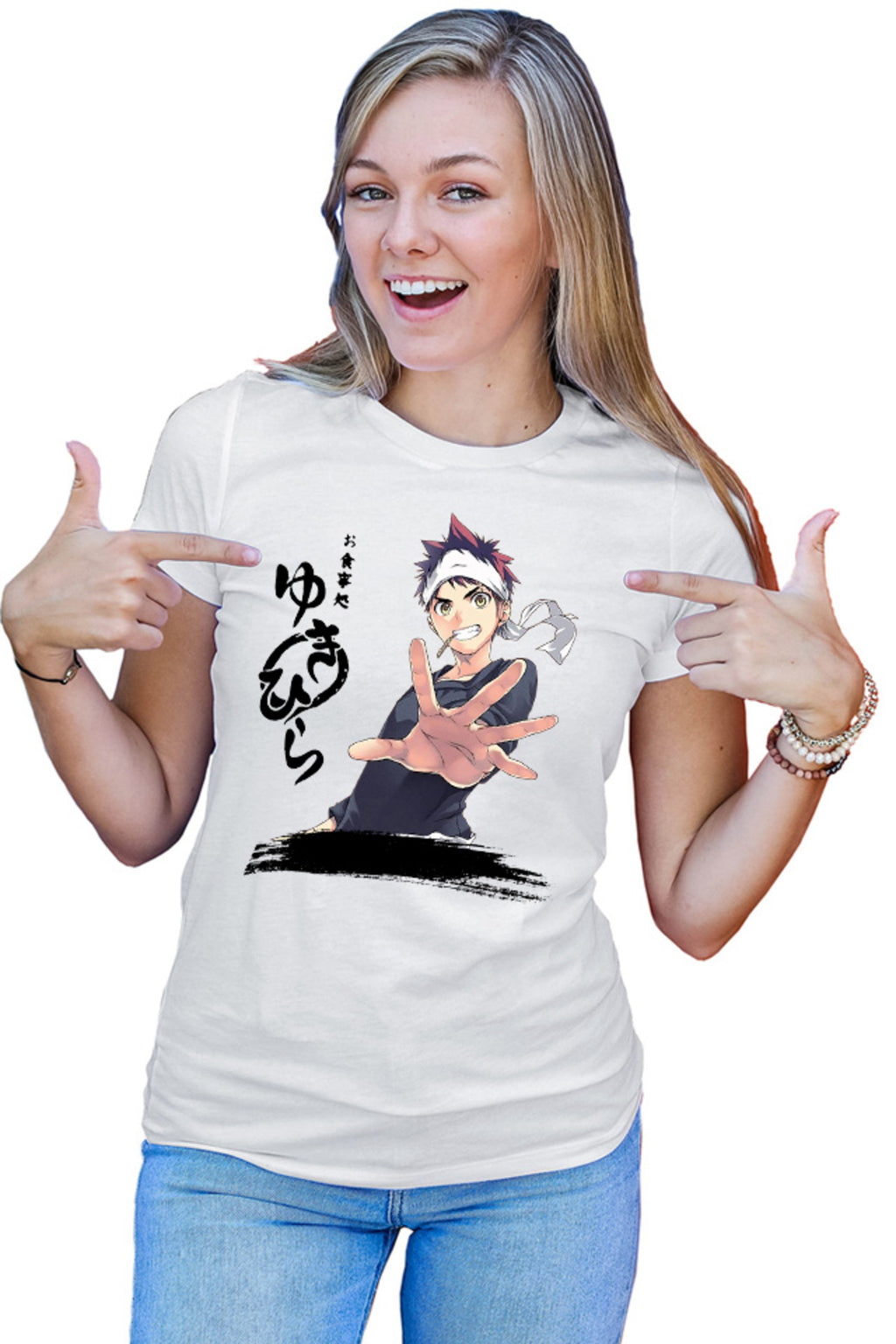 Tricou dama Food Wars Soma Hiragana Signature Horror