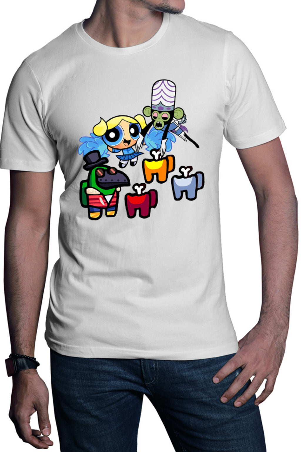 Tricou barbati Among Us Impostor Character Wonder Mojo Jojo Bubble