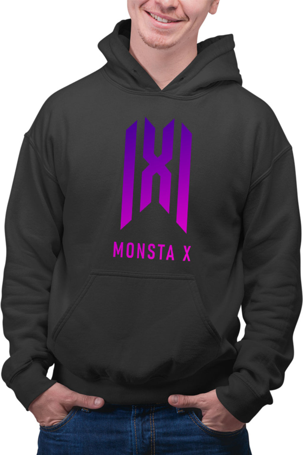 Hanorac barbati Monsta X Logo Merch K-Pop Album New Come Back