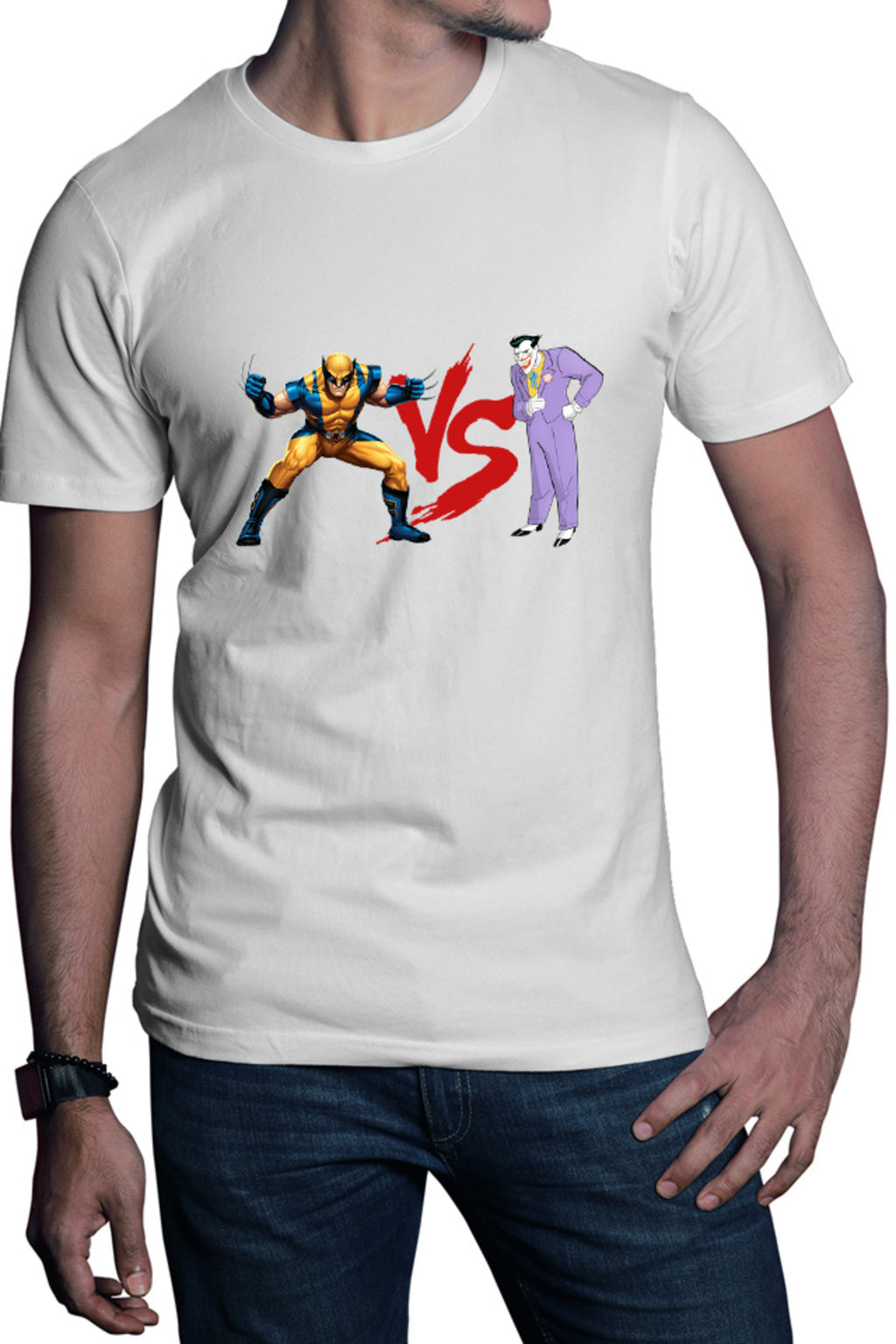 Tricou barbati Wolverine VS Joker Costume Cartoon