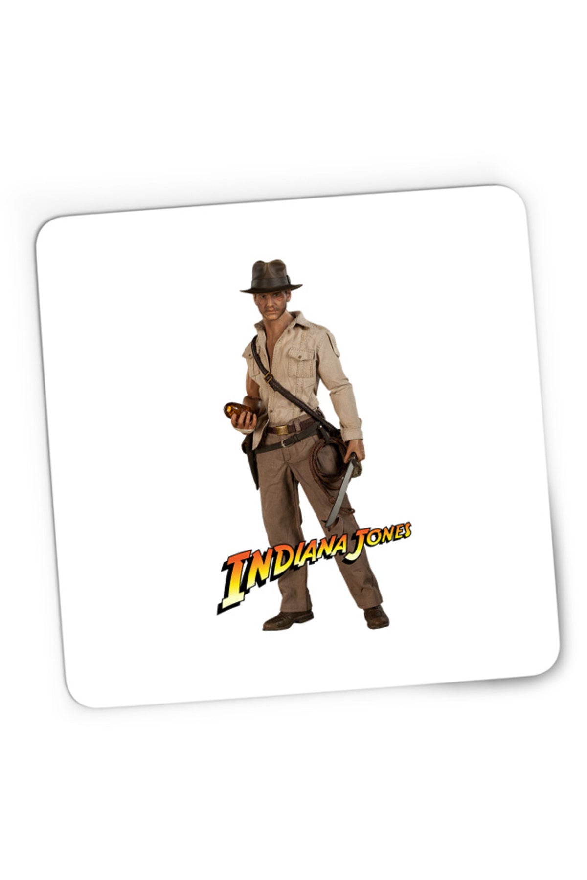 Mousepad Gaming Indiana Jones Travel Treasure Adventure Figure, 21x19 cm