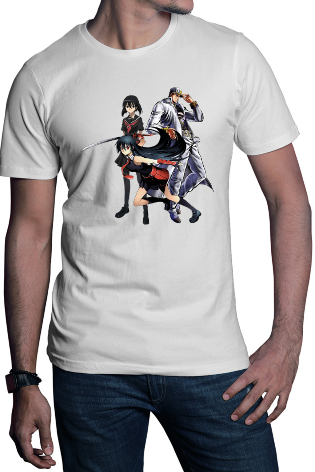 Tricou barbati Akame ga Kill Kurome Jotaro Jojo's Bizarre Super Power Family