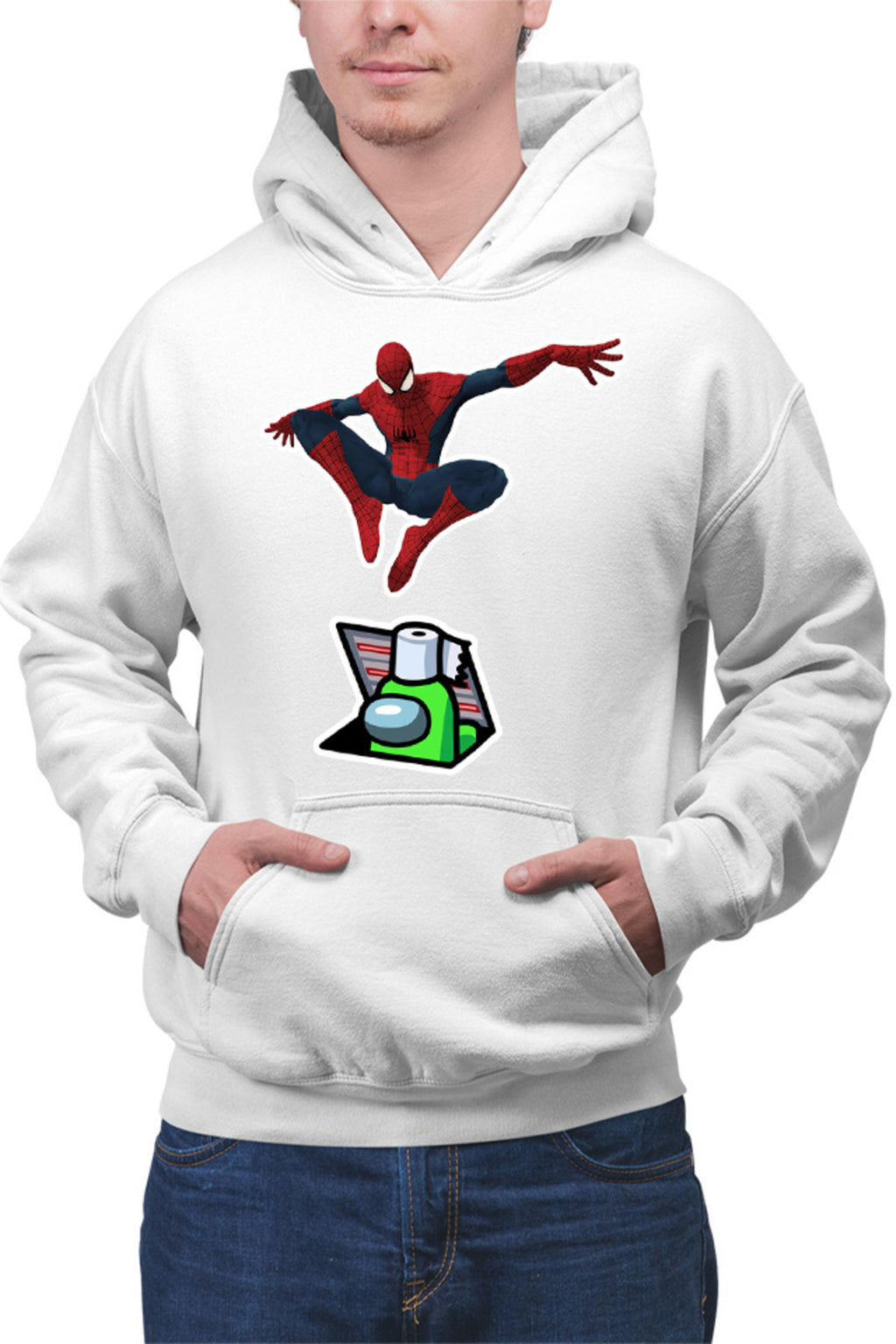 Hanorac barbati Spiderman Us Suspicious Vent Paper Jump Surprise