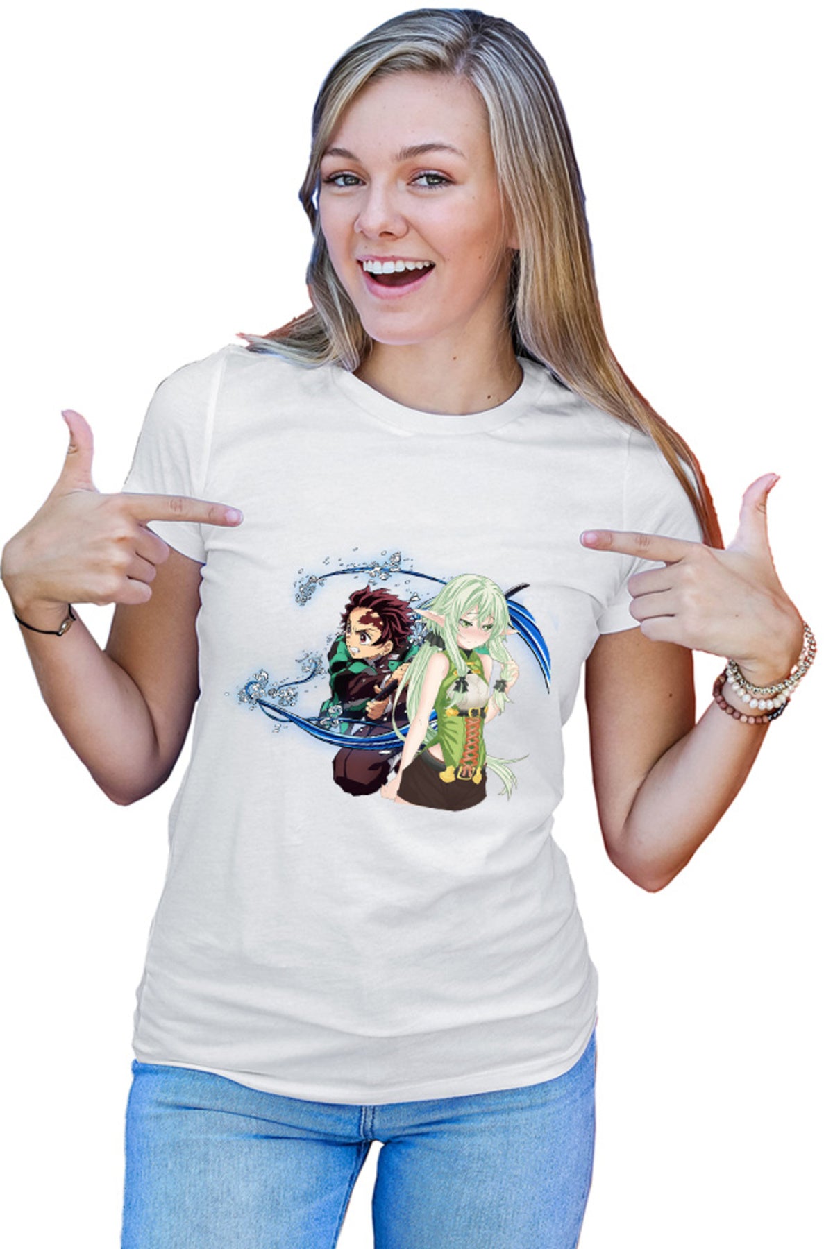 Tricou dama Goblin Slayer Elf Kimetsu no Yaiba Tanjirou