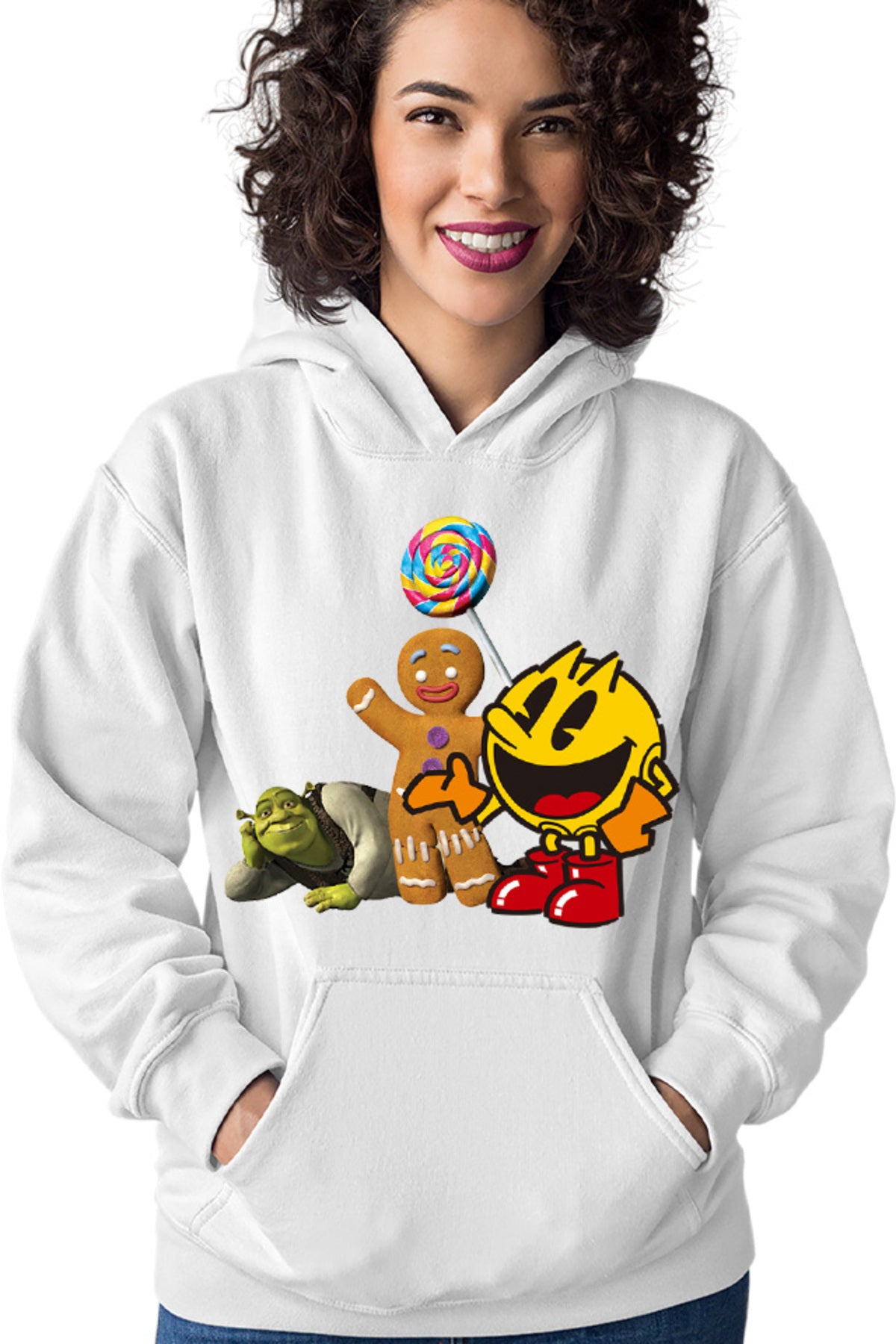 Hanorac dama Pac Man Shrek Cookie Happy