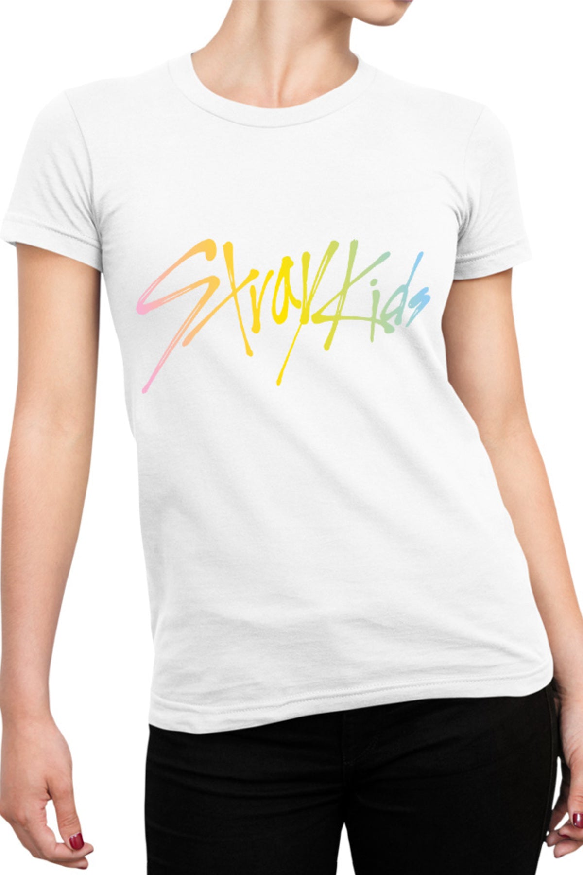 Tricou dama Stray Kids Logo K-Pop Korea Sing Idol Group