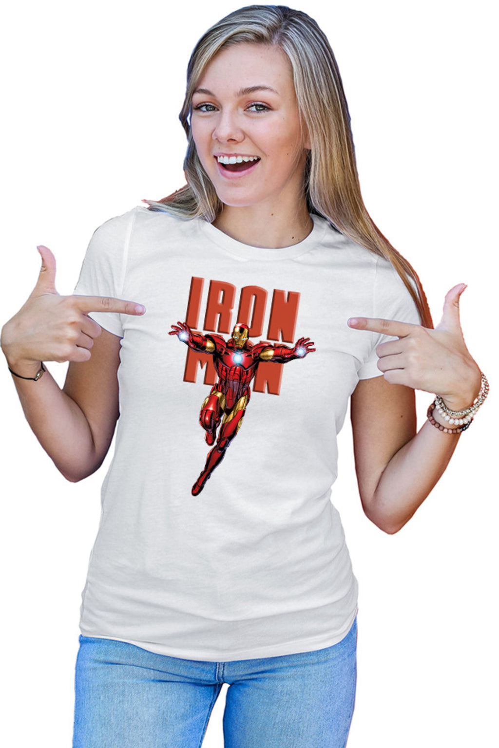 Tricou dama Ironman Jump Marvel Universe Comics Transform