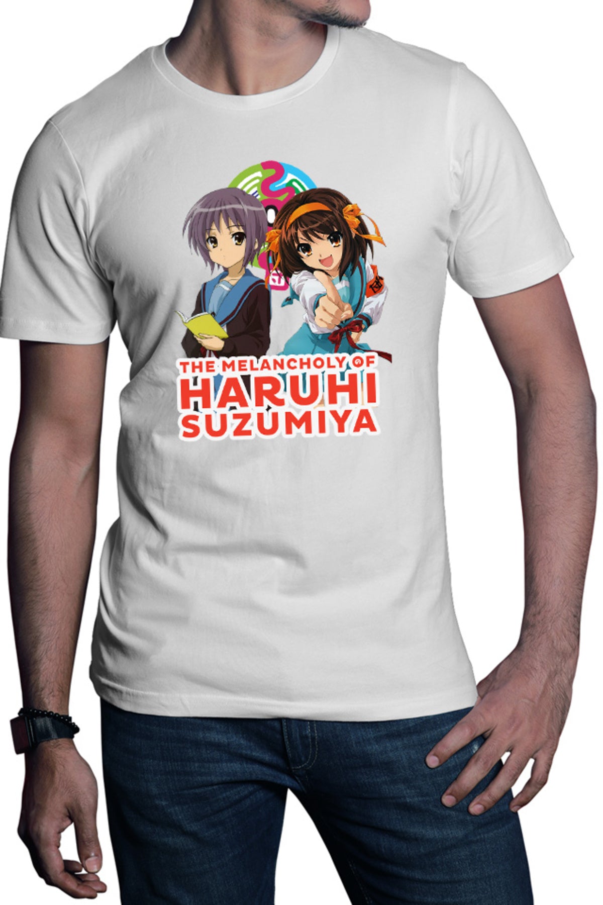 Tricou barbati Haruhi Suzumiya Yuki Book Read Sci-fi Cosplay Costume