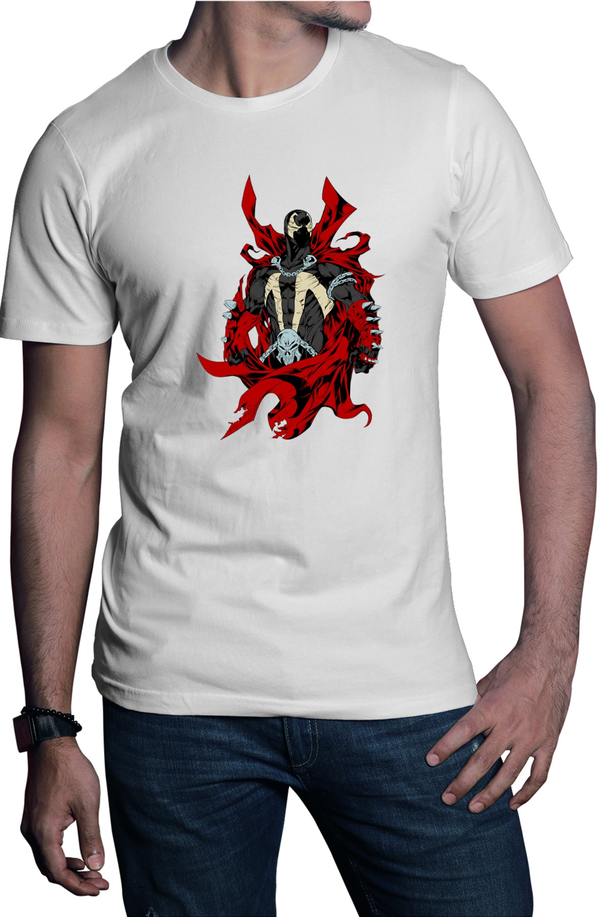 Tricou barbati Spawn Cartoon Born To Be Hero Rebel