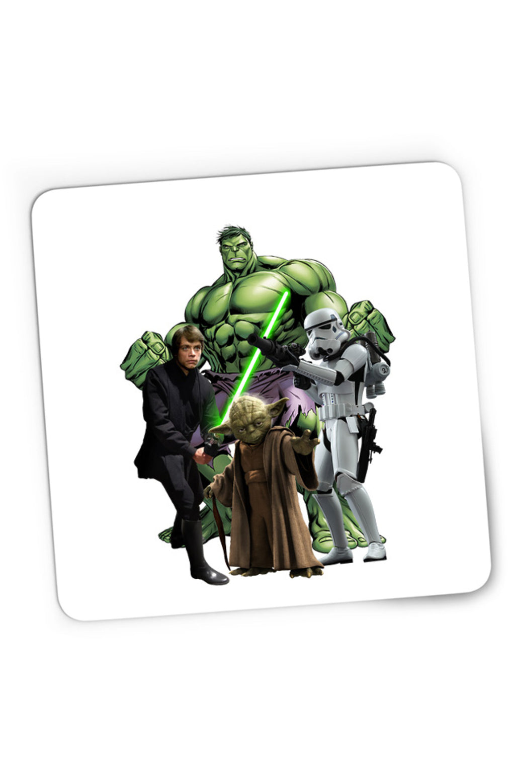 Mousepad Gaming Star Wars Luke Skywalker Incredible Hulk Jedi Yoda, 21x19 cm