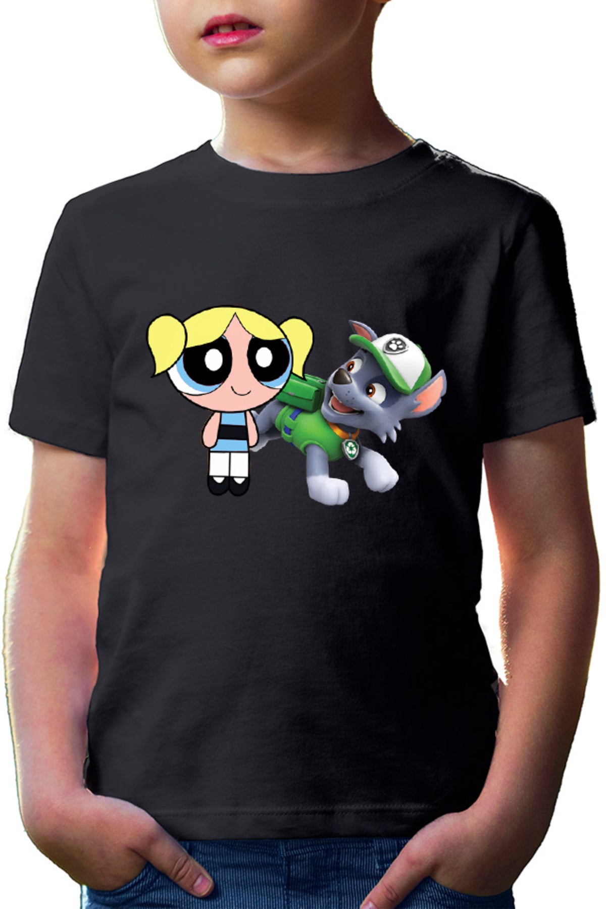 Tricou copii The Powerpuff Girls Bubble Paw Patrol Happy