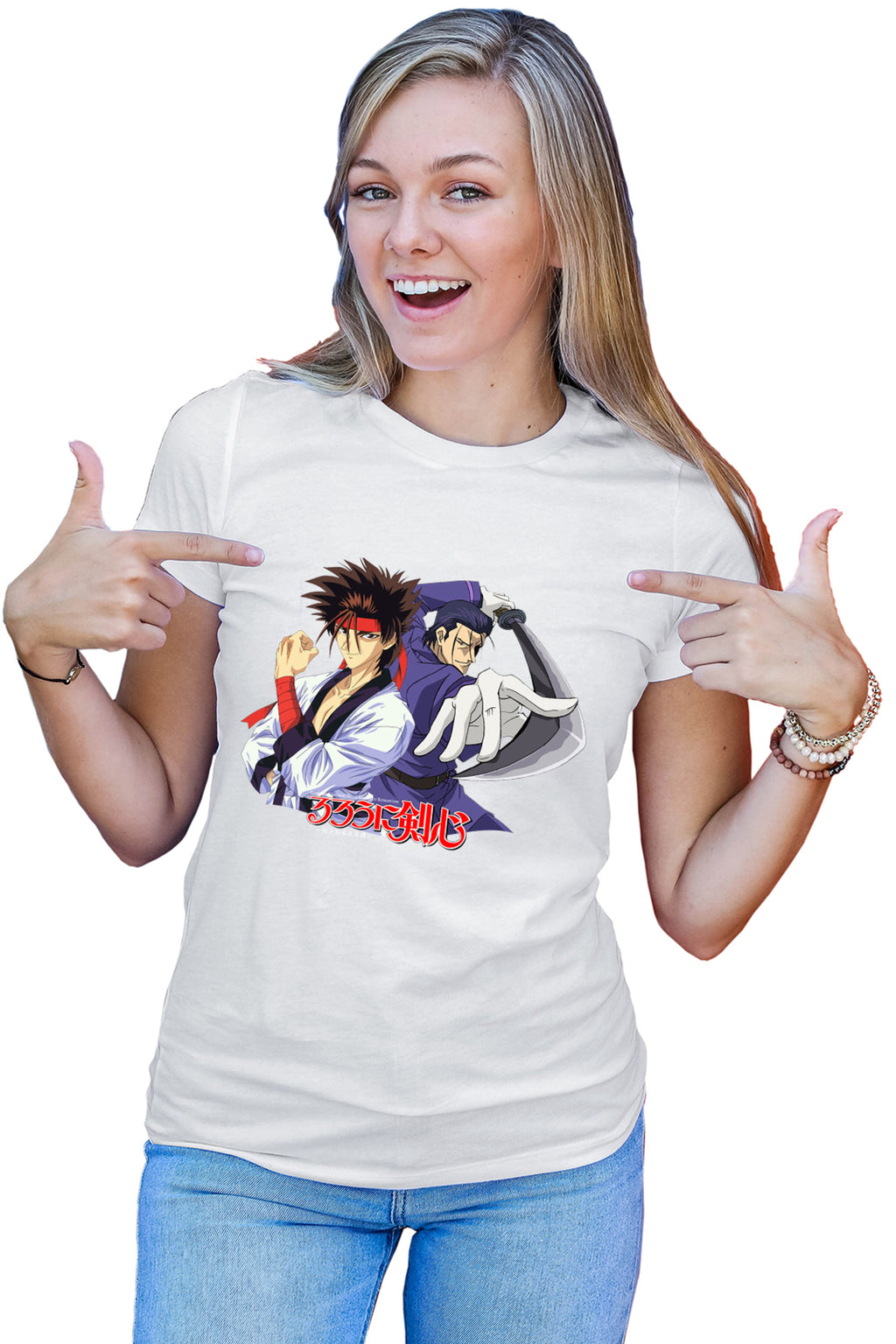Tricou dama Rurouni Kenshin Hajime Sanosuke Duo Spada