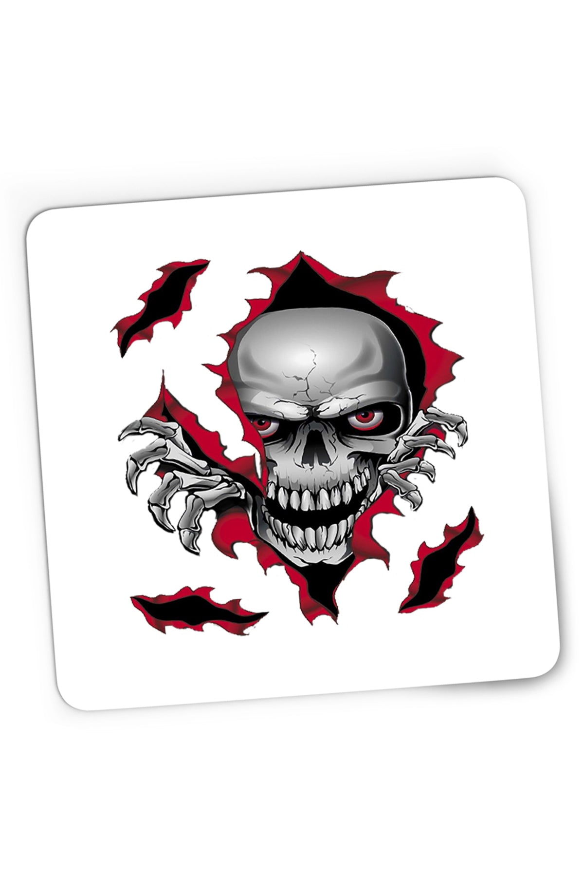 Mousepad Gaming Predator Biker Skull Logo Motor Skeleton, 21x19 cm