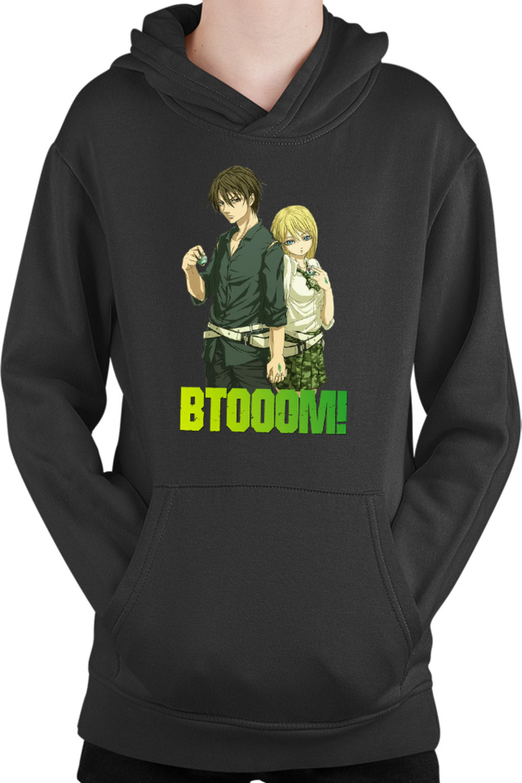 Hanorac copii Btooom! Sakamoto Ryouta Himiko Lovers Game Crafting Bombs
