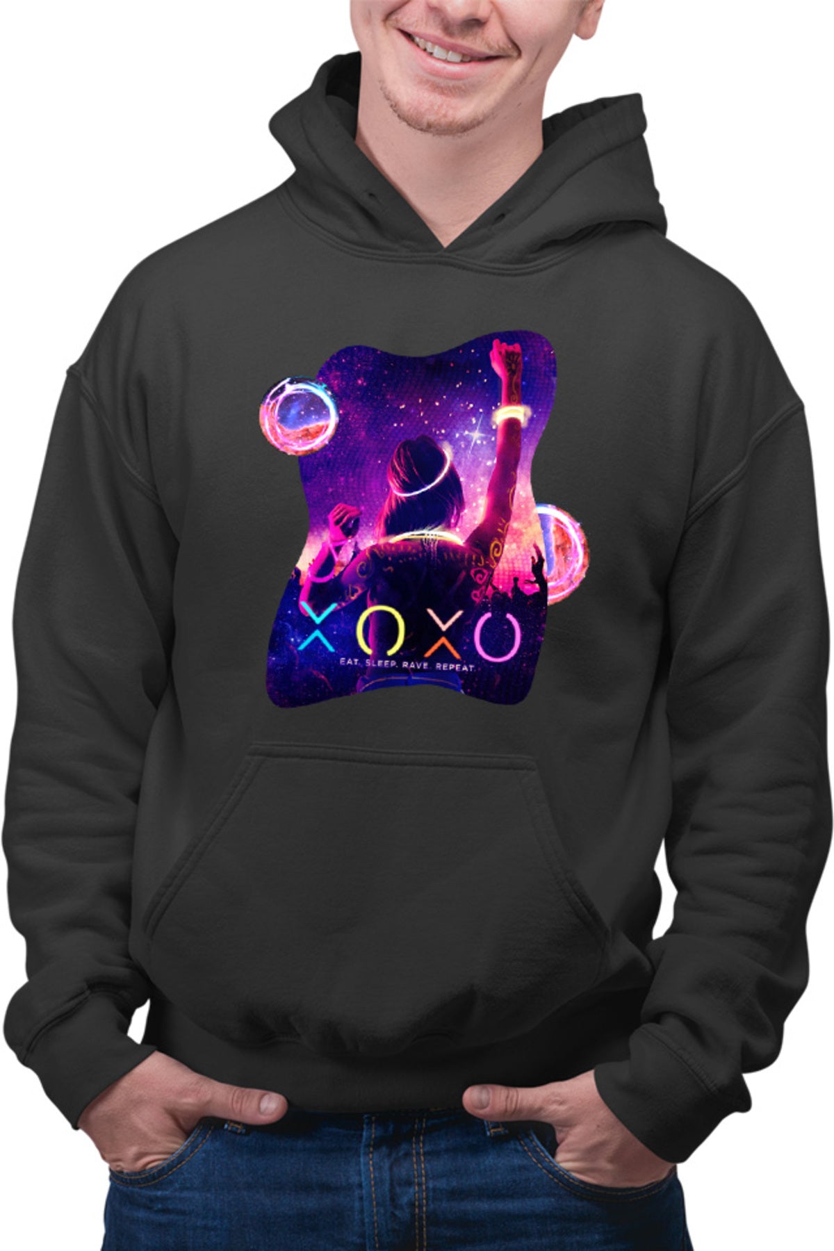 Hanorac barbati XOXO Dance Neon Party Colorful Teens Movie